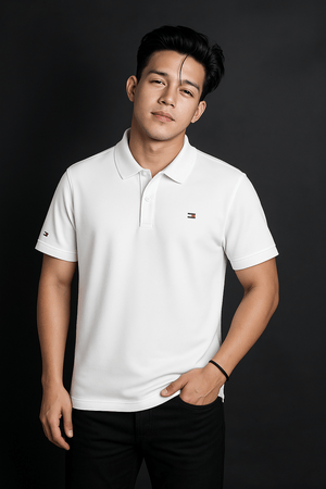 Tommy Hilfiger Relaxed Fit Polo Shirt (Men’s) – White Edition - Image 4