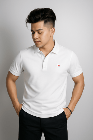 Tommy Hilfiger Relaxed Fit Polo Shirt (Men’s) – White Edition - Image 2