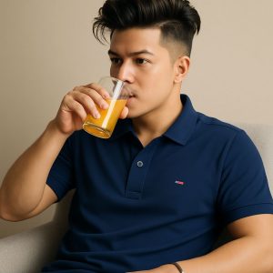 🧥 Tommy Hilfiger Relaxed Fit Polo Shirt (Men’s) – Navy Blue Edition