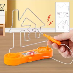 Funny maze Electric touch game With 3 Metal Frame With Battery