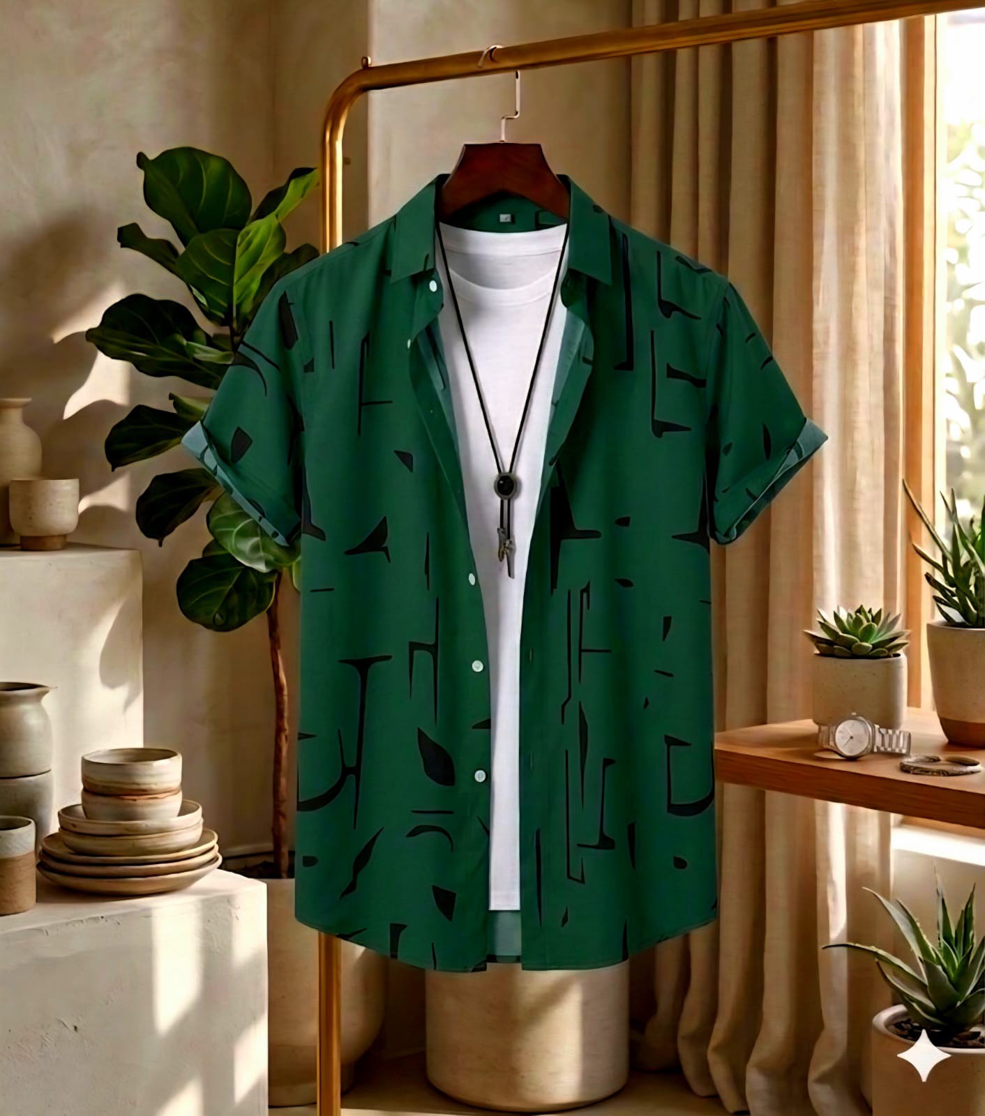 Micro Fabric Casual Half Sleeve Shirt For Men