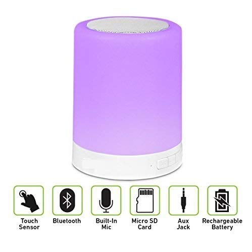 Touch Lamp Portable Bluetooth Speaker with Smart Colour Changing Touch Mode Night Lamp - Image 3
