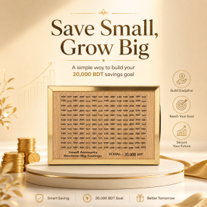 Wooden Money Saving Box (Piggy Bank) 20,000 tk || 13288