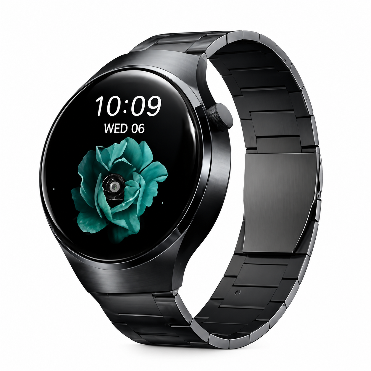 MK38 Premium Round AMOLED HD Smart Watch – Bluetooth Calling & 3 Straps Combo (Metal, Leather & Silicone) - Image 2