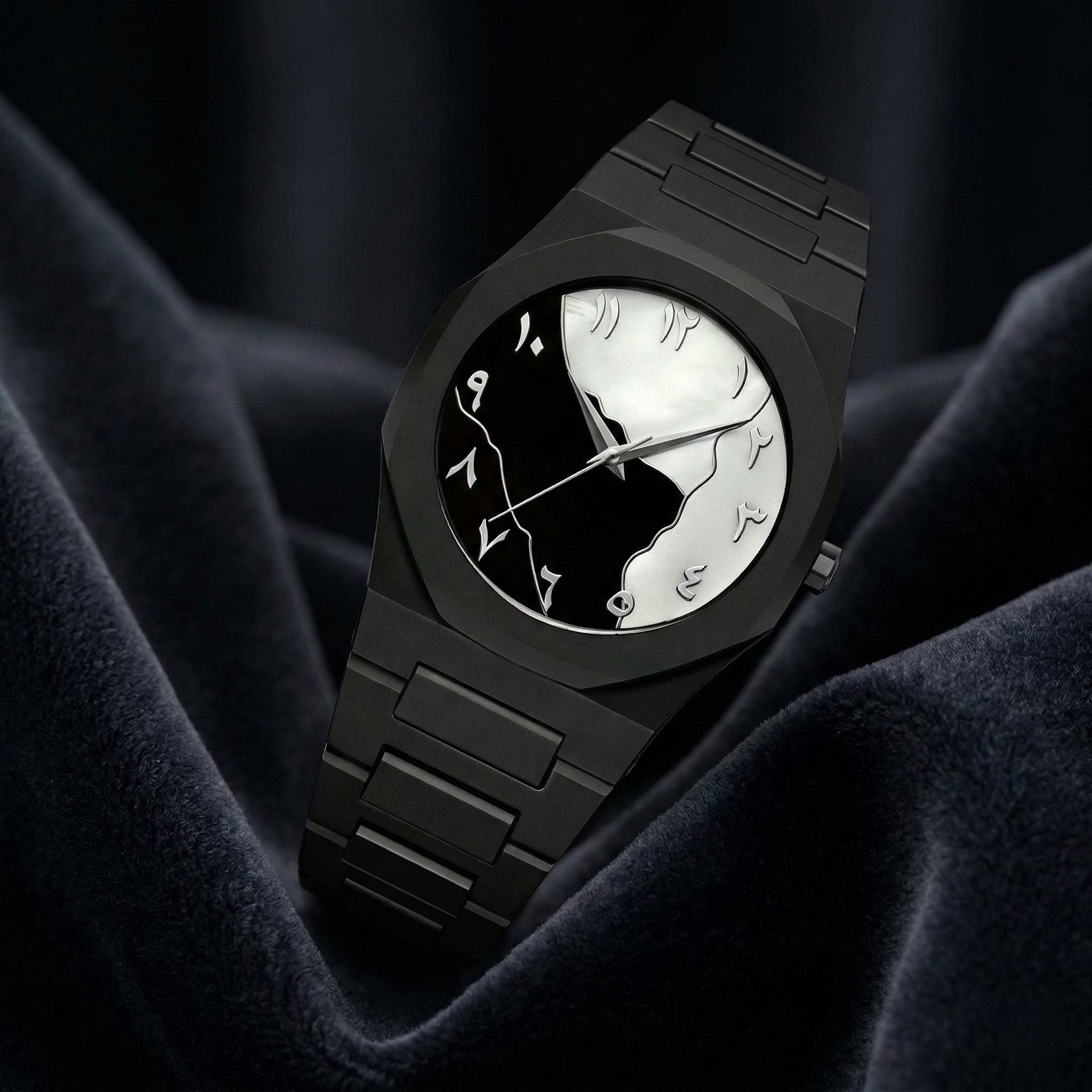 Arabic Dial Premium Marble Finish Ladies Watch with Butterfly Lock - Image 2