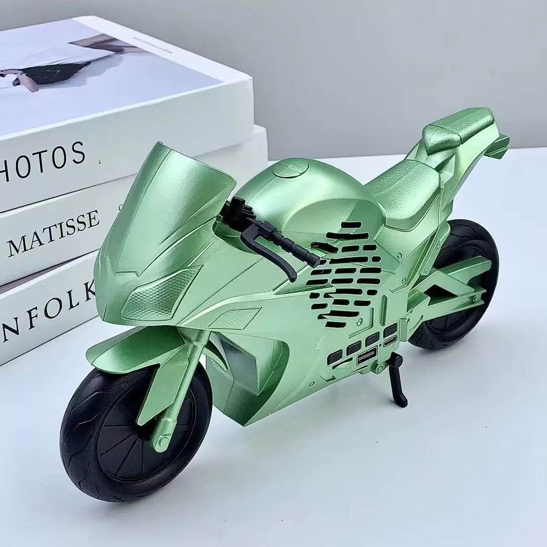 X-733 Motorcycle Shaped Portable Wireless Bluetooth Speaker – Unique Sports Bike Design, FM Radio, USB, TF Card & AUX Support - Image 2