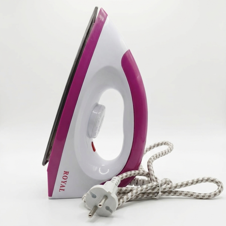Royal Automatic Dry Iron 1000W – Fast Heating Non-Stick Soleplate Press Iron with Adjustable Thermostat, Auto-Off Safety & Lightweight Body - Image 2