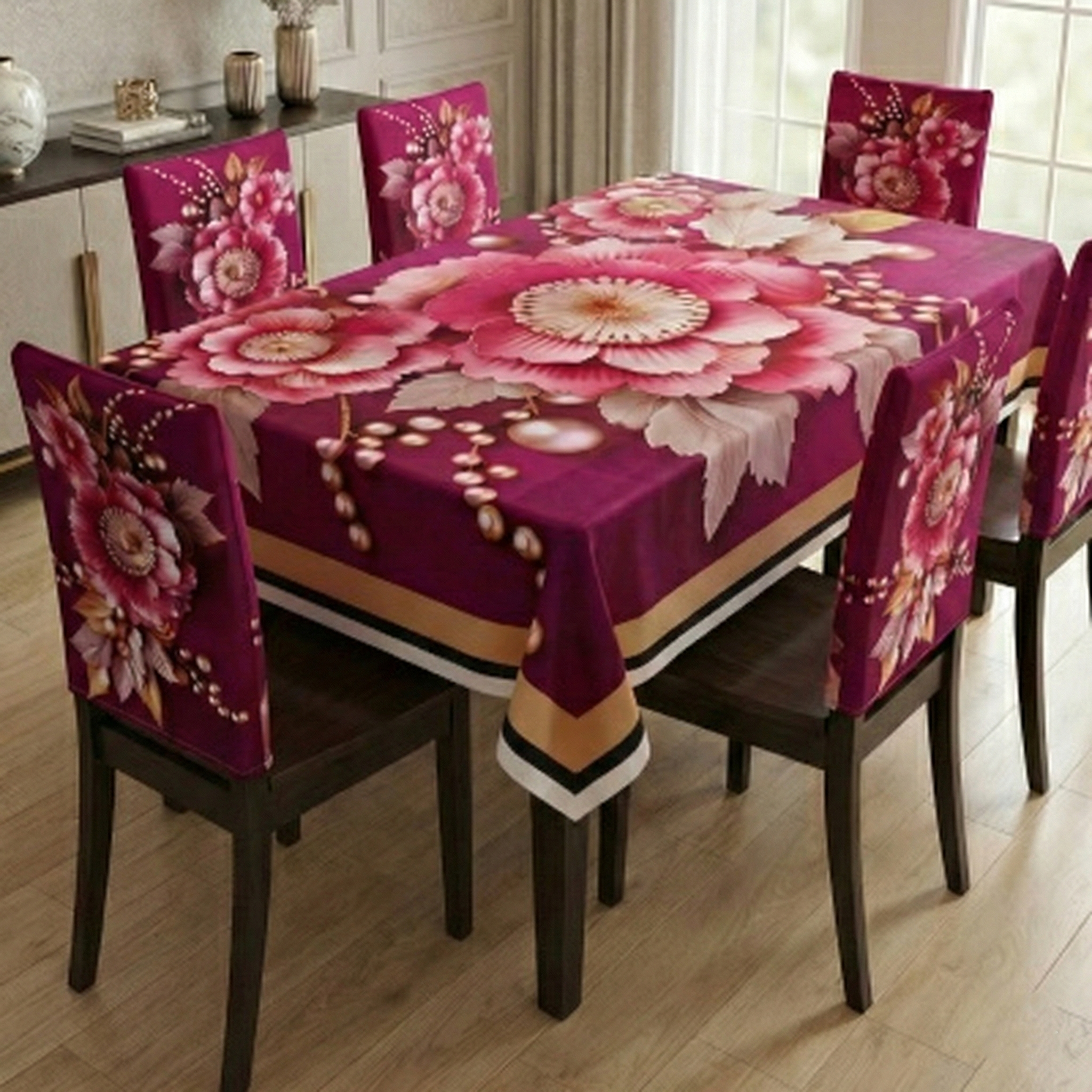 China Premium 3D Print Table Cloth Set - Image 2