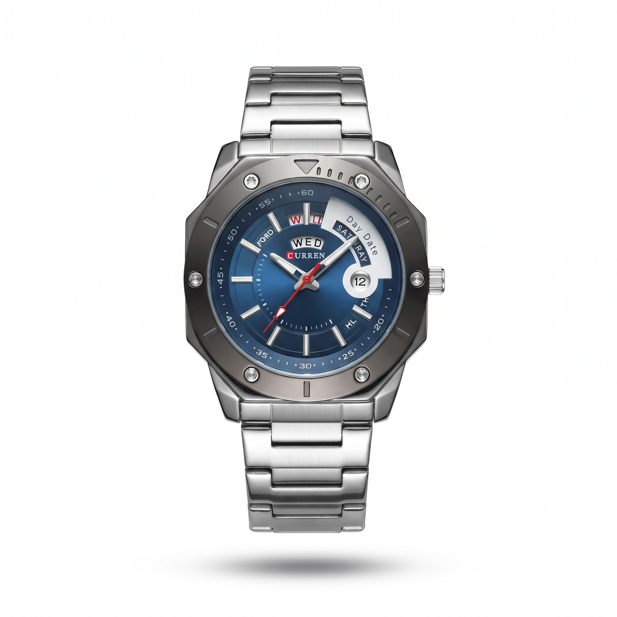 CURREN Premium Stainless Steel Men's Watch | Day & Date Display - Image 2