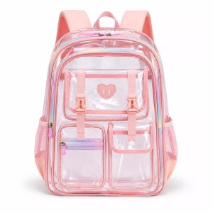 Sesame Baby Cute Transparent Waterproof Kids Backpack - Pink