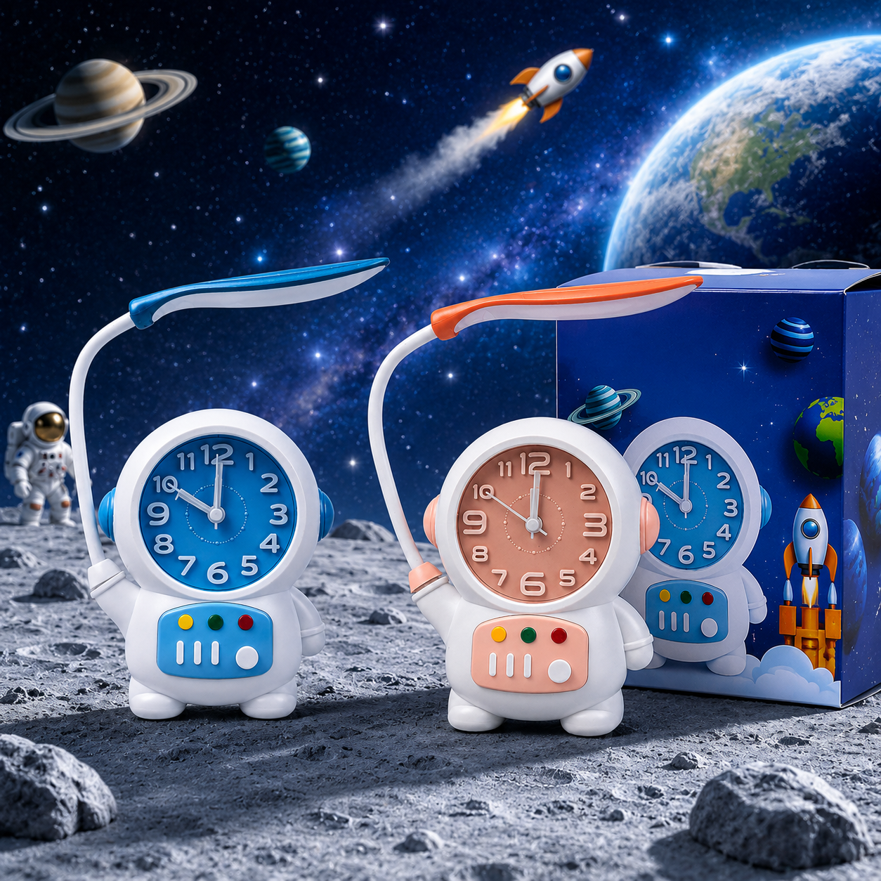 Astronaut Desk Lamp with Alarm Clock - Image 2
