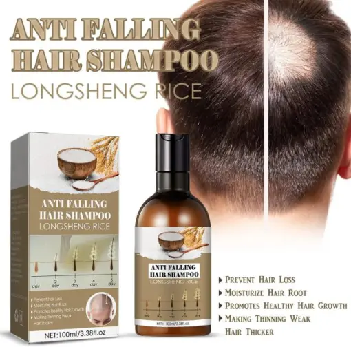 Rice Water Hair Care Shampoo – Hair Fall Control, Dandruff Removal, Volume Boost, Regrowth & Thickening Formula - Image 2