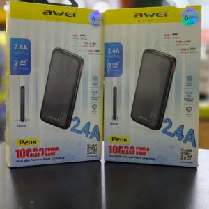 Awei P20K 10000mAh Powerbank 2.4A Slim PowerBank Dual Output