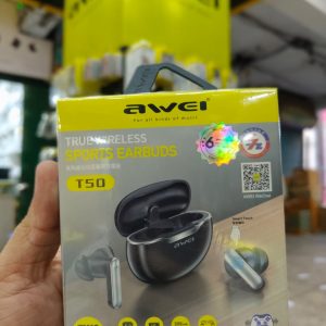 Awei T50 Wireless Headphones Bluetooth 5.3 Earbuds With Mic ( 6-Month Official Warranty )