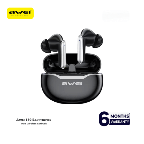 Awei T50 Wireless Headphones Bluetooth 5.3 Earbuds With Mic ( 6-Month Official Warranty ) - Image 2