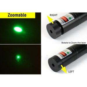 10 Mile 532nm Adjustable Focus Green Laser Pointer Beam Light Pen + Star Cap 5mw