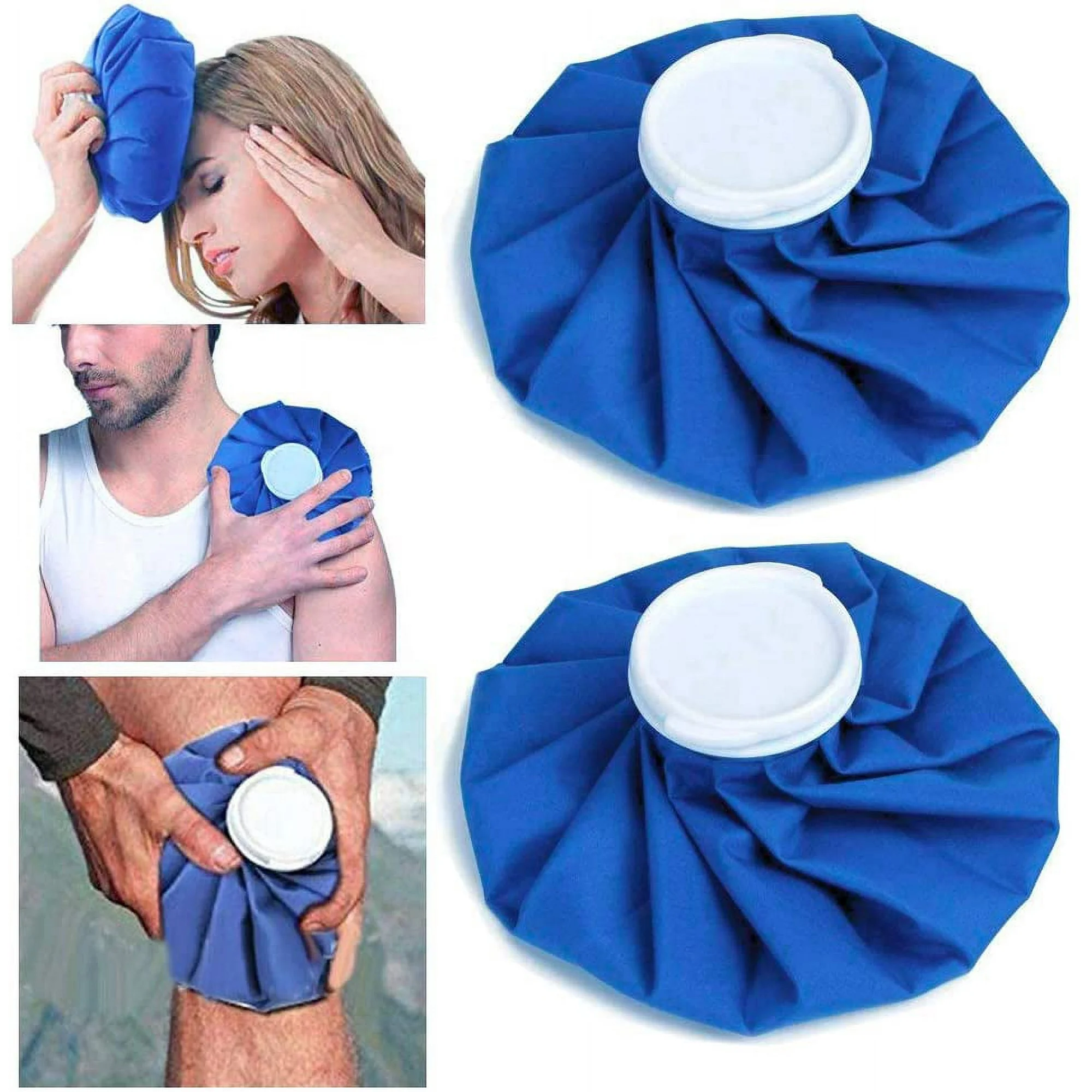 Ice Bag, Hot & Cold Therapy Reusable for Injuries Pain Relief, 9 Inch, Royal Blue - Image 2