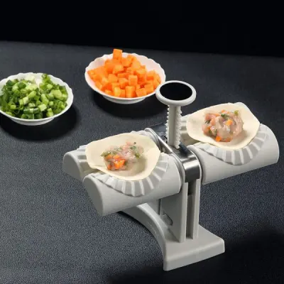 Double Head Automatic Dumpling Maker – Food-Grade ABS Dual-Head Dumpling Press & Momo Making Machine for Ravioli, Wontons & Empanadas - Image 2