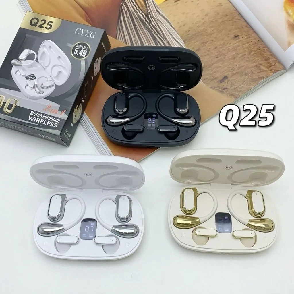 Couple Soft Ear Hooks TWS Q25 2-in-1 Wireless Earbuds - Image 6