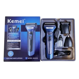 Kemei Km-6330 3 In 1 Professional Hair Trimmer Super Grooming Kit Shaver Clipper Nose Trimmer 3
